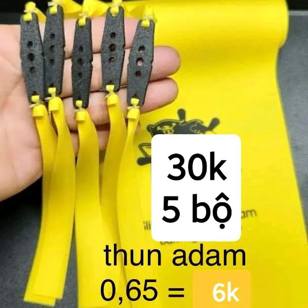 bộ 5 thun adam dày 0.65, khổ 13mm × 19mm × 150mm , vàng trắng,đen trắng,đen,xanh hunter