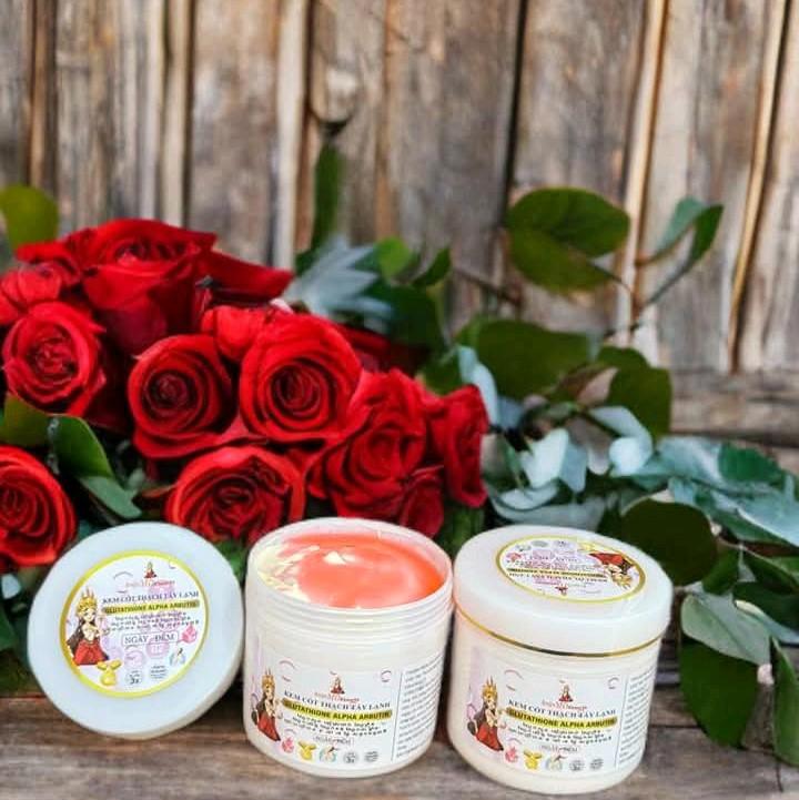 (mua 1 tặng 1) kem thạch ủ lạnh glutathione alpha abutin MD_94, dưỡng dạng cốt lạnh kháng nước thẩm thấu nhanh, loại mới cải tiến không bết rít Kem BodyLàm Đẹp Da. hủ màu hồng Dưỡng Da Body