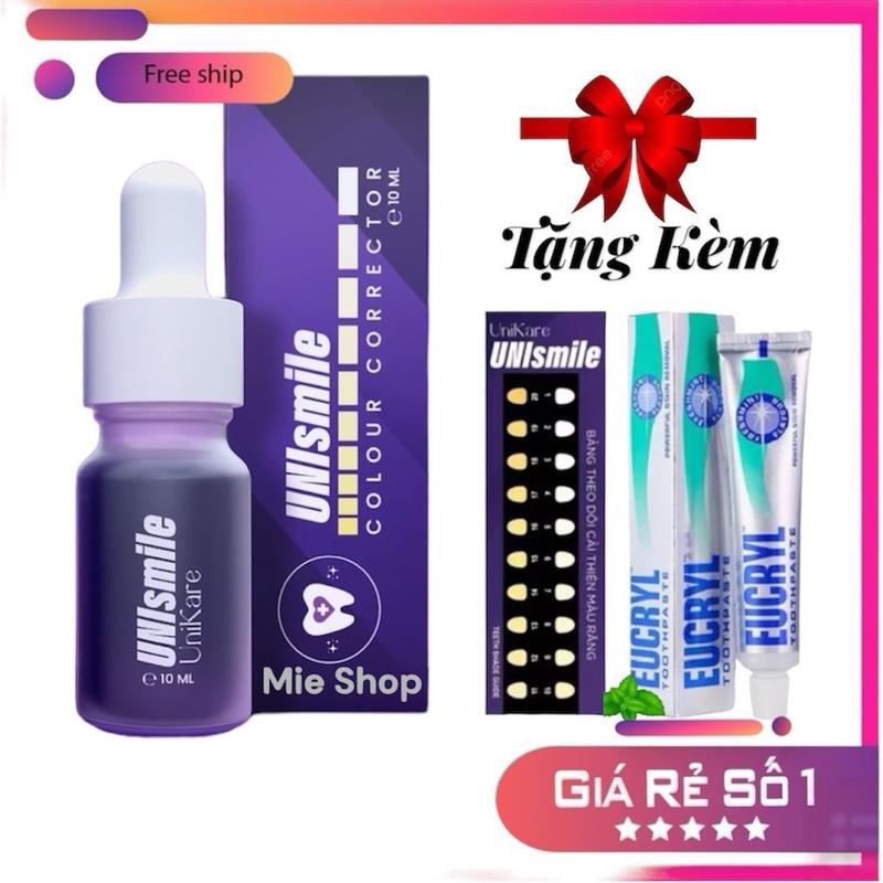 [Chính Hãng] Serum Trắng Răng Unismile , Hỗ Trợ Cải Thiện Vết Ố Vàng, Unikare, Dung Tích 10ml - LE'PEAU Chính Hãng Kèm Kem Đánh Sáng Răng Eucryl