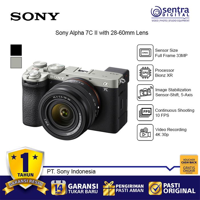 Gambar Sony Alpha A7C II Kit FE 26-60mm Lens Mirrorless Camera dari Sentra Digital Kota Surabaya Tokopedia