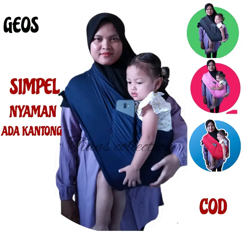 GENDONGAN BAYI SAMPING KAOS(GEOS) SIMPLE DAN MUDAH DIPAKAI 0