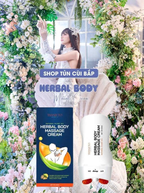 kem dầu thanh lăn massage Herbal body (hỗ trợ giảm nhức mỏi ) đầu lăn cao su Dưỡng Body Dưỡng Da Body