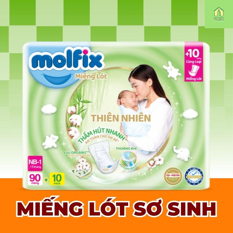 Miếng lót sơ sinh Molfix Thổ Nhĩ Kì Organic đủ size NB1 90+10/ NB1 64+10/ NB2 60+6 miếng Bỉm Cho Bé