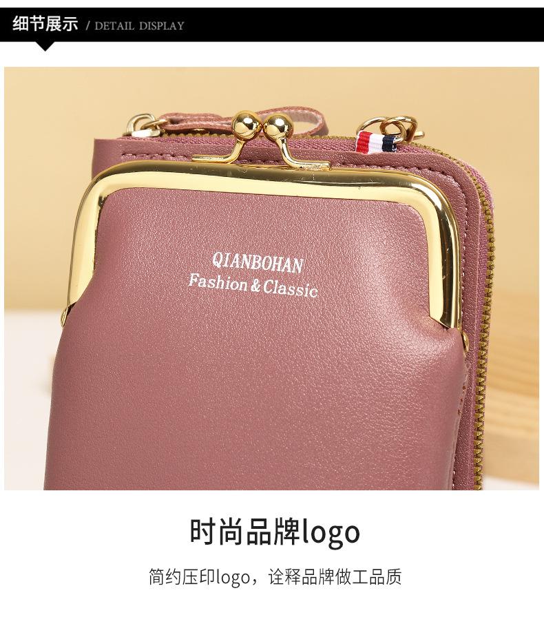 Product Introduction of Women Fashion Bag Clip Design Phone Pocket Shoulder Bag Pu Leather Female Small Crossbody Bags Ladies Messenger Purse Handbag 17