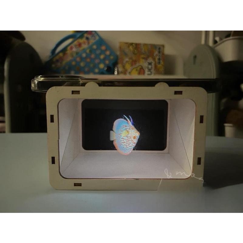 Combo Máy Chiếu Phim 3D Hologram, Hộp chiếu Video 3D, Bộ Dụng Cụ Làm Hộp Kính Chiếu Hologram 3D, Đồ Chơi Stem Khoa Học 3