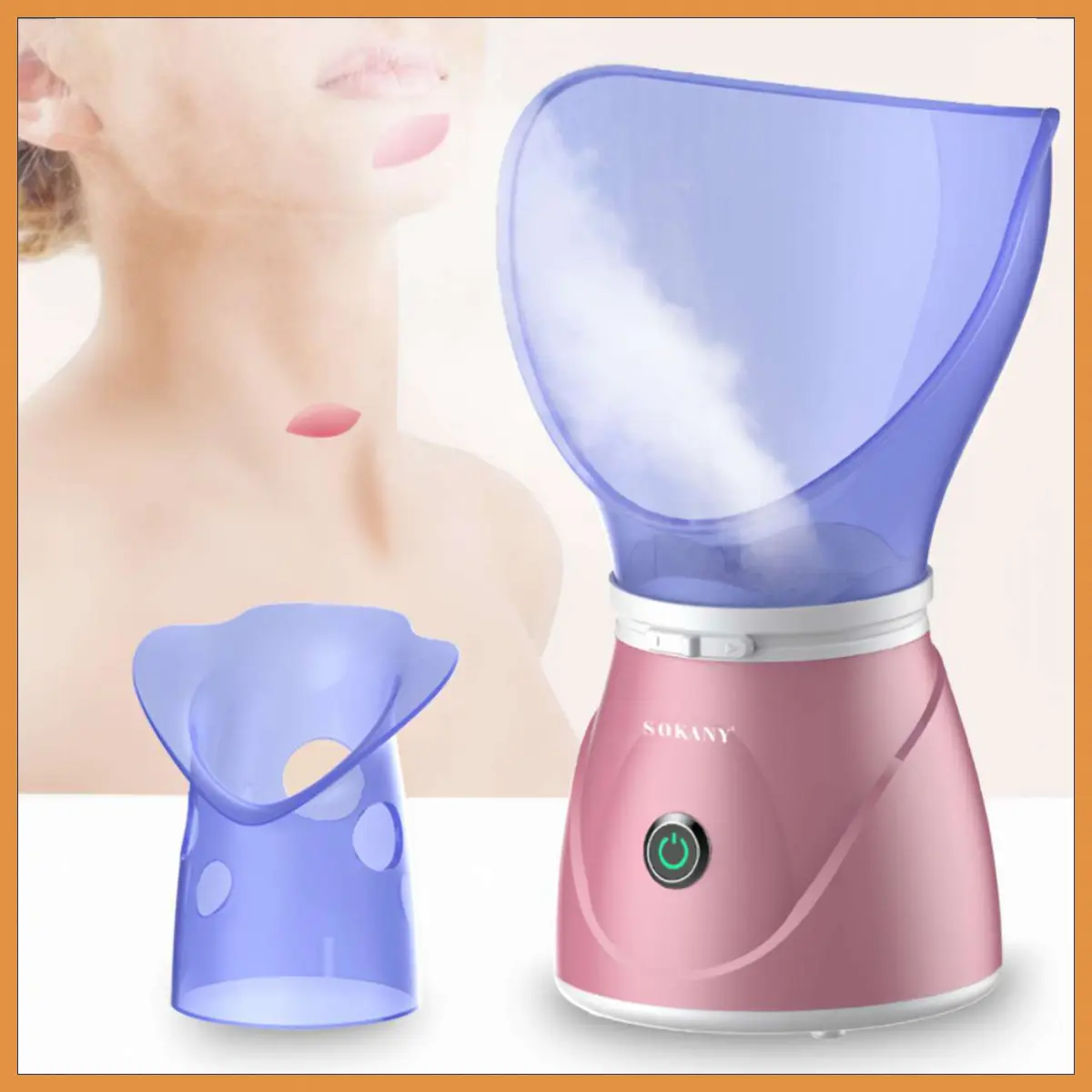 Máy Xông Hơi sokany 1079 Mặt Mũi Họng Sokany Có Ngăn Chứa Thảo Dược