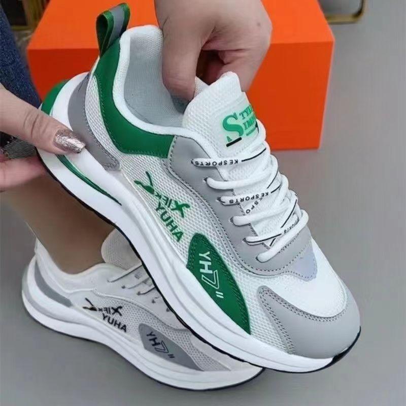 Product Introduction of Men's and Women's Same Mesh Breathable Casual Sneakers Front Lace-up Versatile Non-Slip Wear-Resistant Lovers Shoes Running Trainers Runner 0