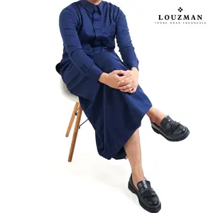 Louzman Thobe ( Kerah Kemeja ) / Gamis Pria / Jubah Pria / Thobe Dewasa