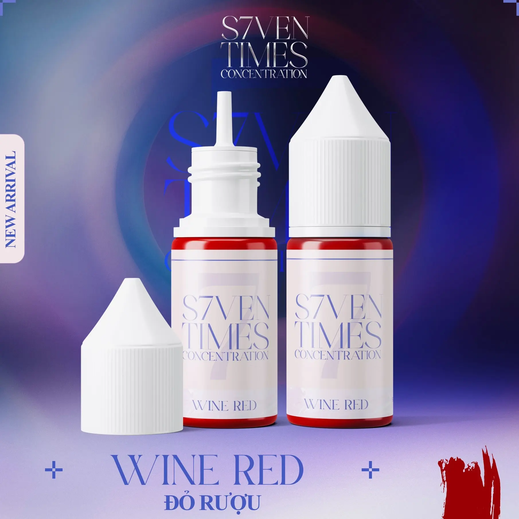 Mực bút 7TIMES Concentration màu Đỏ Rượu (Wine Red Ink)