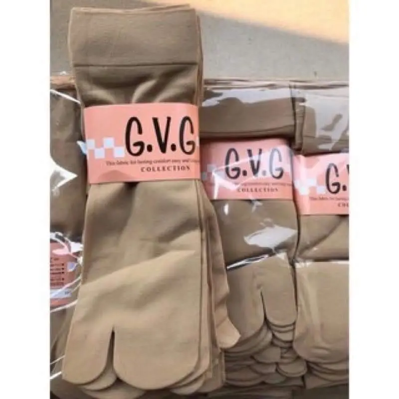 Set 10 đôi Tất Vớ Da Hiệu GVG Size 23-25cm trên mắt cá chân đi nắng, ủ kem co giãn không xù lông không quá dày 1
