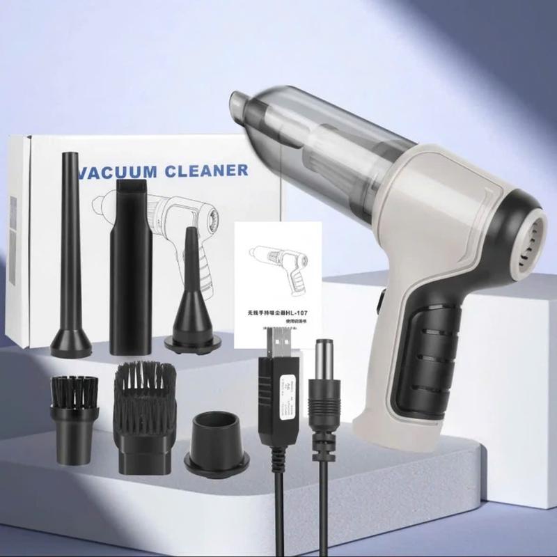 Máy Hút Bụi Cầm Tay Không Dây HL-107 6 Đầu Hút, Máy Hút Bụi Ô Tô, Giường Nệm, Lô