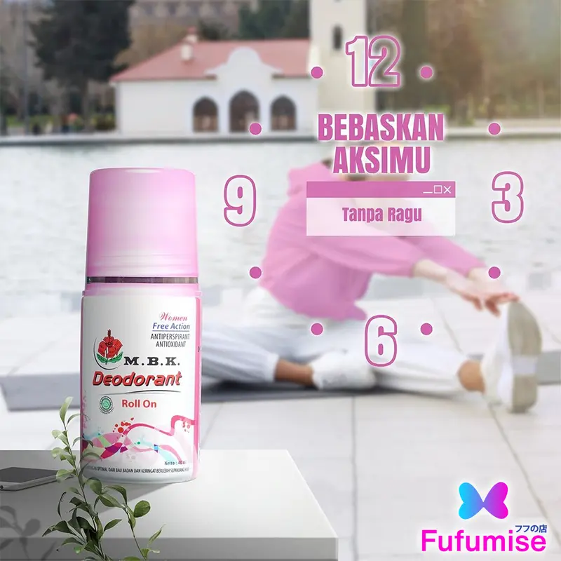 M.B.K Deodorant Roll On 40 ml | Deodorant | Penghilang Bau Badan Wanita | Mbk | M B K | FUFUMISE Ketiak Wangi 2