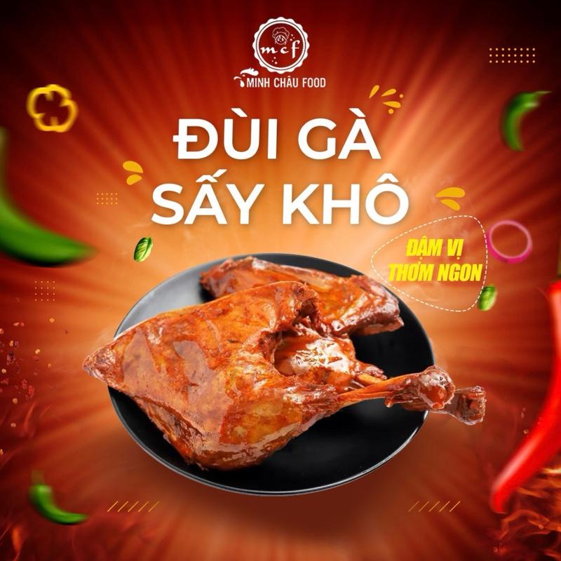 1 Đùi gà sấy ăn liền, nguyên chiếc lớn, ăn cùng Minh Châu Food Snack Ăn Vặt