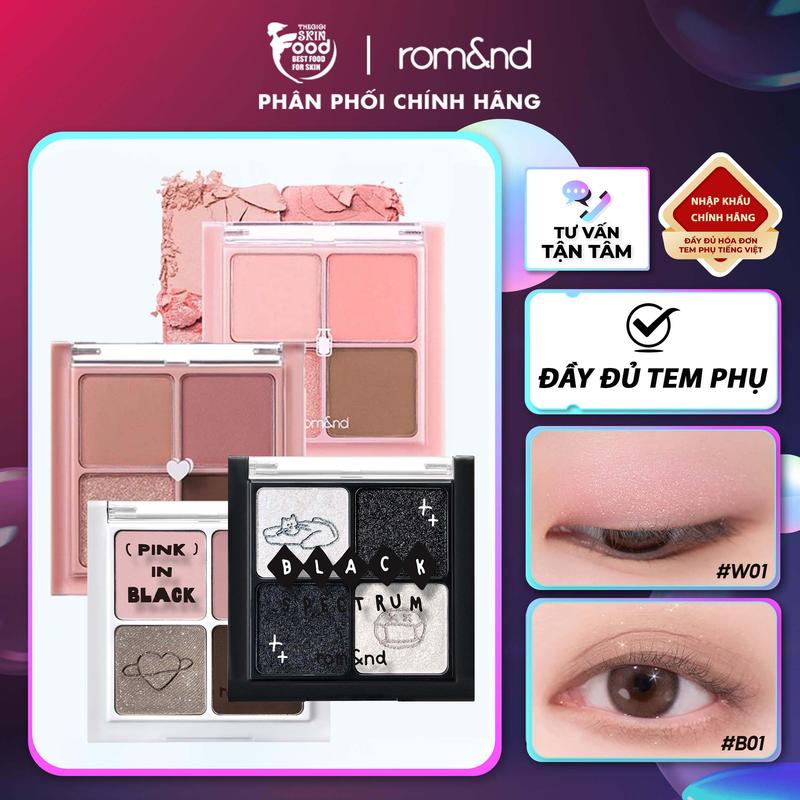 Bảng Màu Mắt 4 Ô Hàn Quốc Romand Better Than Eyes Cosmetic Trang Điểm Mỹ Phẩm
