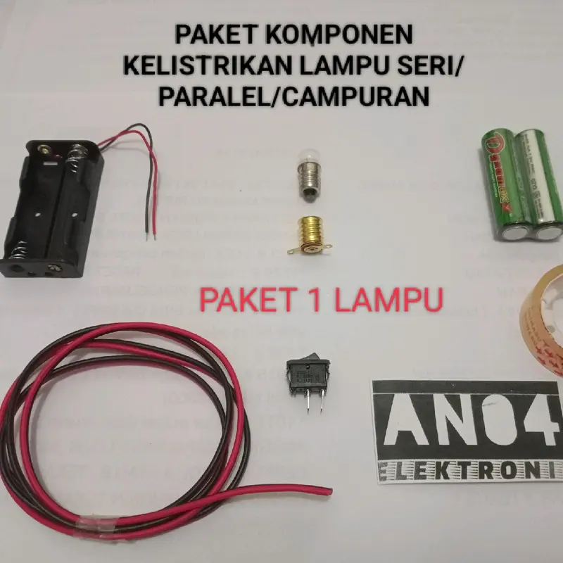 PAKET LAMPU BOHLAM SENTER SERI PARALEL CAMPURAN PRAKARYA ANAK SD SMP 4