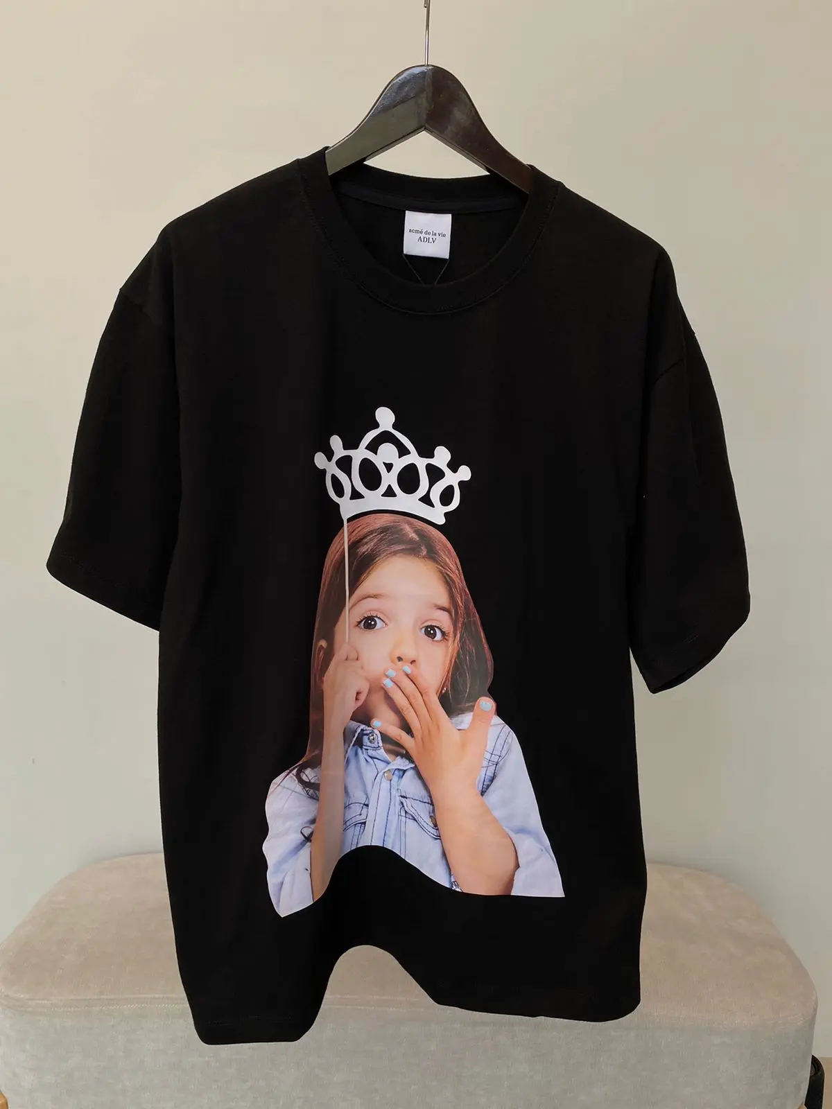 [HAGUSNEAKER] ADLV BABY FACE SHORT SLEEVE T-SHIRT BLACK P