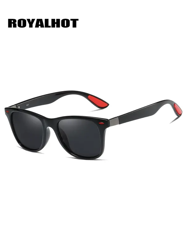 Unisex Polarized Sunglasses for Everyday Use, 1 Pair Square Frame Fashion Sunglasses, Casual Trendy Sunglasses for Outdoor Sports Activities As Gift for Friends 4