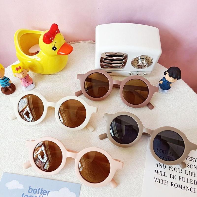 Kính mắt thời trang cho bé trai bé gái từ 1 đến 6 tuổi mắt kính mát tròn cho bé chống tia UV KB1 kính  cho