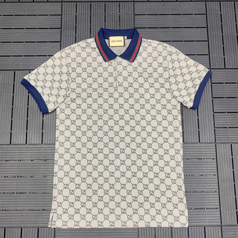 Áo Polo Nam dệt nổi toàn thân dày dặn vải cotton dệt kim -  Menswear Nam TOP Shirt Có Cổ   Mã 01  “ - Xmas” thông thường tính thời trang Màu Trắng