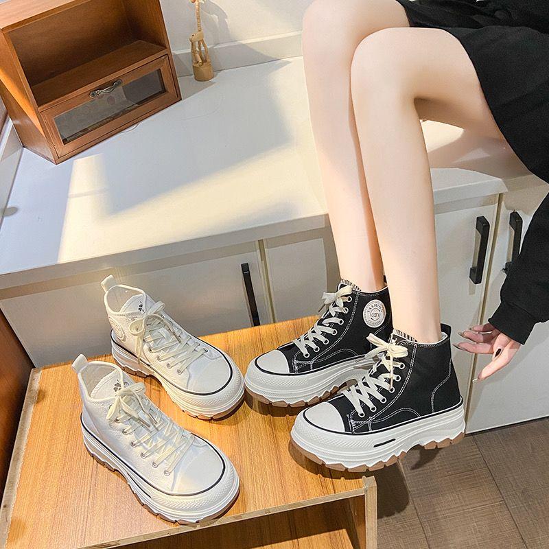 Sepatu Sneakers Boots Wanita Casual Hak Tinggi Jaemin Sport Shoes MNS982 5