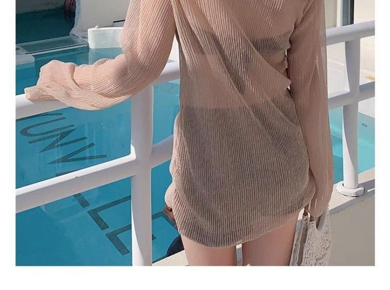Product Introduction of Bộ đồ bơi hai món cho nữ Bộ ba món thời trang đi nghỉ mới mùa hè Bộ đồ bơi mùa xuân nước nóng gợi cảm dài tay ôm sát tôn dáng bảo thủ 8