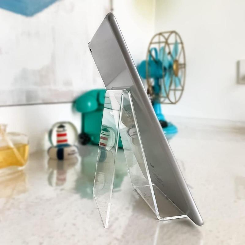 Product Introduction of Christmas Gift Acrylic Bookshelf Display Stand, 2 Counts/set Transparent Desktop Acrylic Display Stand, Tablet Computer Bracket, Used To Display Books, Magazines, Pictures, Artworks, CDs, Desktop Organizers 4