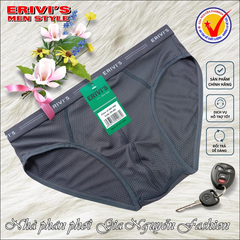 Product Introduction of 1 chiếc quần lót nam Erivi's, chất liệu cotton thông hơi, co giãn 4 chiều 2