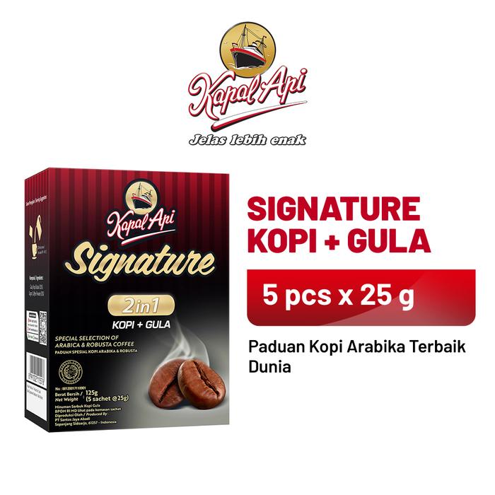 Gambar Kapal Api Signature 2in1 1 Dus  (5 x 25 gr) dari Shop at Kapal Api Kota Tangerang Tokopedia