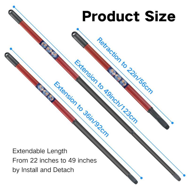 Triangle Base & Extendable Vileda Spin Mop Handle Compatible with O-cedar / Vileda Easywring 1-tank Spin,  Household Items,  Home Accessories, Cleaning Gadgets for Home, Cleaning Tool [without Bucket] 1
