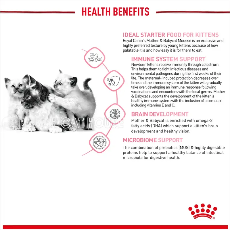 KALENG 195gr ROYAL CANIN MOTHER AND BABY CAT Wet Food Rc Kitten Pouch Makanan Kucing Basah Untuk Induk Anak Bayi Baru Lahir Anakan Menyusui Umur Usia 0 1 2 3 Bulan Can Hair & Skin Kiten Dr 5