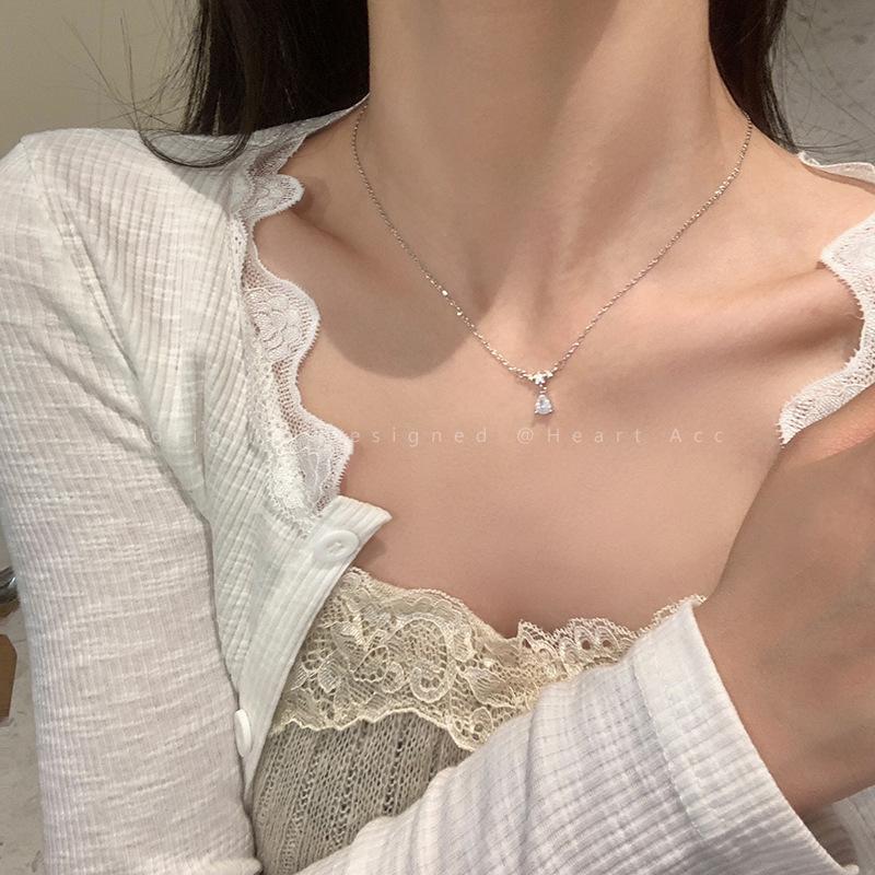 Product Introduction of Lucent_2025 Necklace for Women Korean and Japanese Style 2025 New Trendy Clavicle Chain Sweet Cool Style Heart Sweater Chain Metal Texture High-end Feel for Women 16