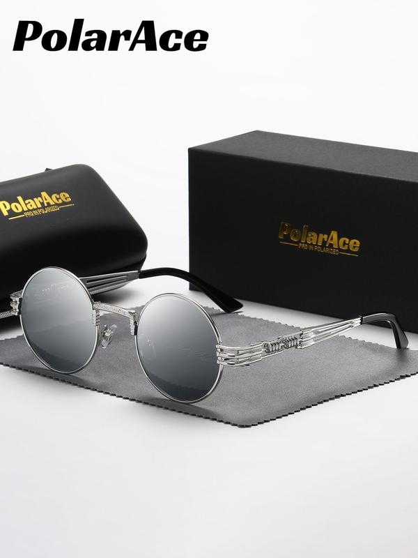 Unisex Vintage Round Frame Sunglasses, Trendy Casual Sunglasses for Everyday Use, Fashion Accessories for Outdoor Activities 3