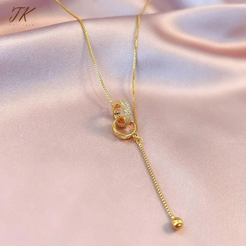Kalung dengan jepitan lingkaran ganda, baja titanium, tahan luntur 2