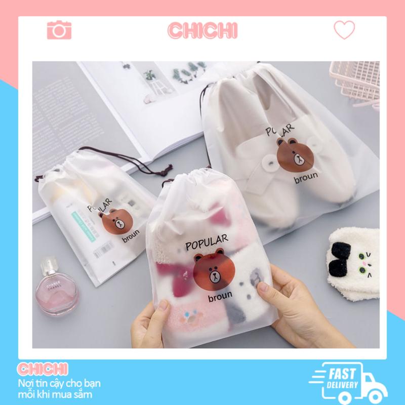 Túi dây rút đựng đồ mỹ phẩm trang điểm giầy dép quần áo cá nhân chống nước ChiChi TCN02 0