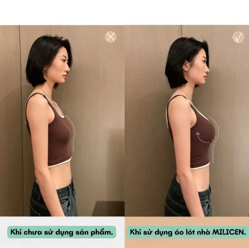 [Mã 42] Sét 3 Áo Lót Nữ Lông Vũ Đúc Su MILICEN Đệm Dày Bàn Tay Nâng Ngực 42 Bra Top 2