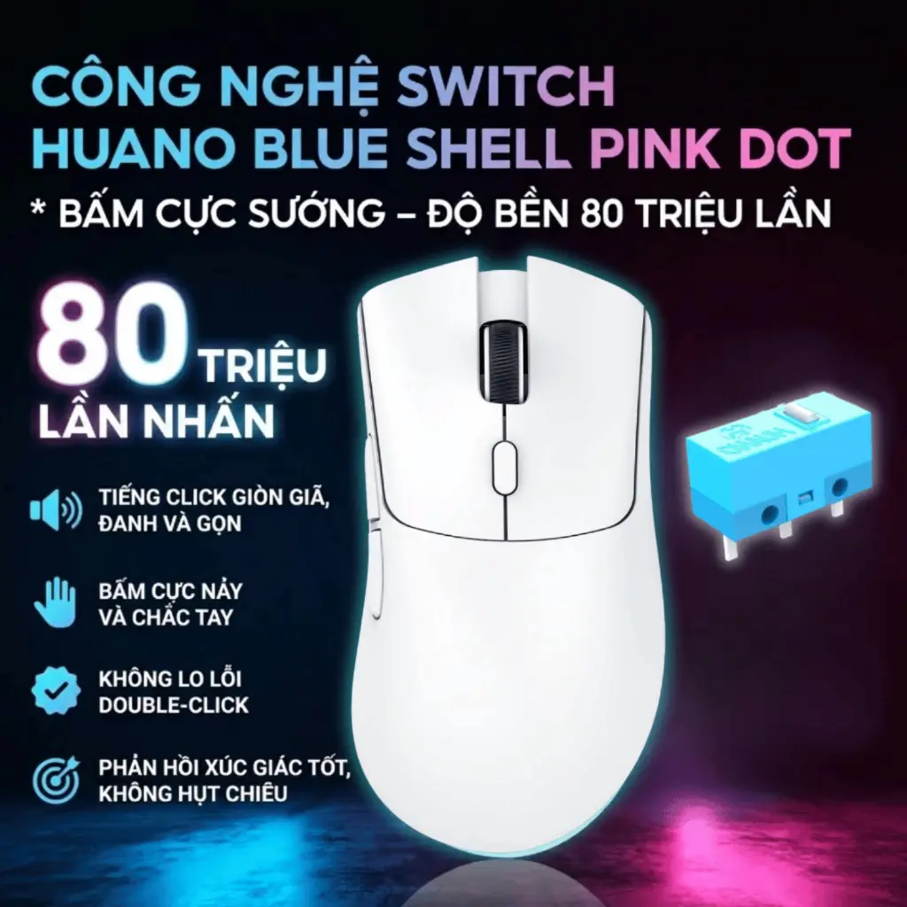 Chuột Gaming Không Dây Attack Shark R1 Siêu Nhanh, Nhẹ Paw3311 Cực Mạnh 3 Mode Bluetooth/2.4G/Type-C | BigBuy360 - bigbuy360.vn