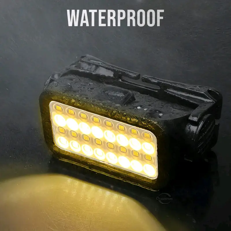 Headlamp Senter Kepala Cas Cahaya Putih Kuning 5 Mode Waterproof 5