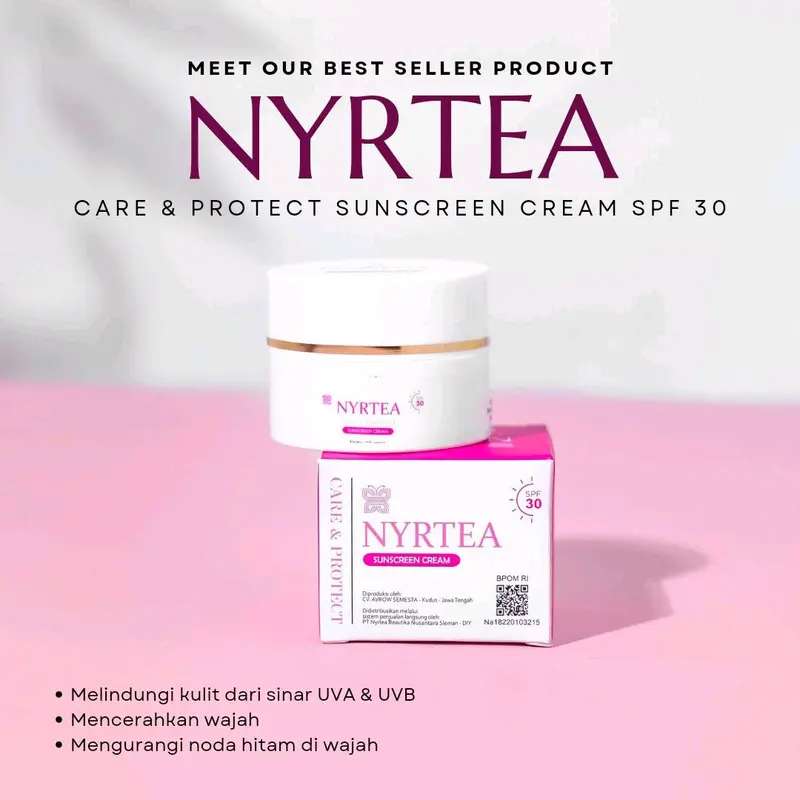 Sunscreen Nyrtea Cream SPF 30 Original BPOM 100% Asli 4