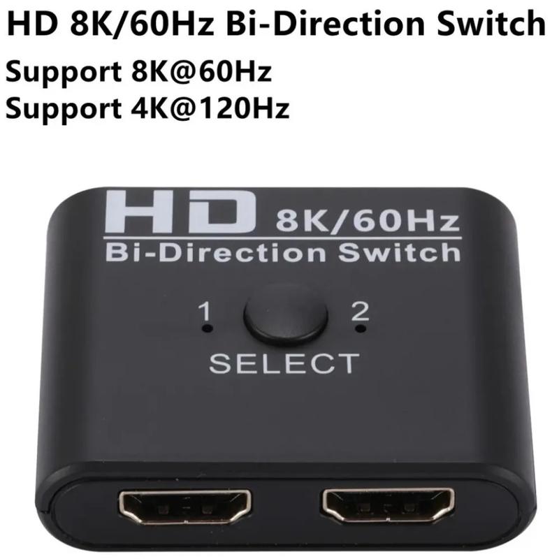 Product Introduction of 8K 60Hz HDMI-Compatible Switch Splitter Bi-Direction 1x2/2x1 HDMI-compatible Switcher 2 in1 Out for PS4 TV Box Switcher Adapter 13