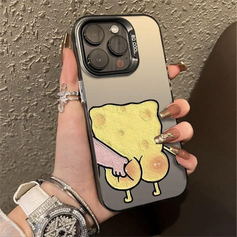 Product Introduction of Fun SpongeBobBob Applicable Apple Phone Case 15 New 14 Couple 13 Mobile Phone Case 12 Niche Mobile Phone Case transparent  phone  case 6