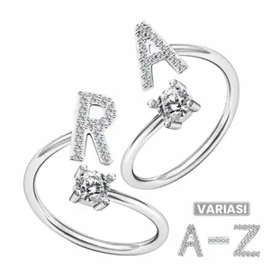 [COD] GD K59 Cincin Huruf Silver Abjad Huruf A-Z Tahan Karat Perhiasan Wanita Inisial Nama