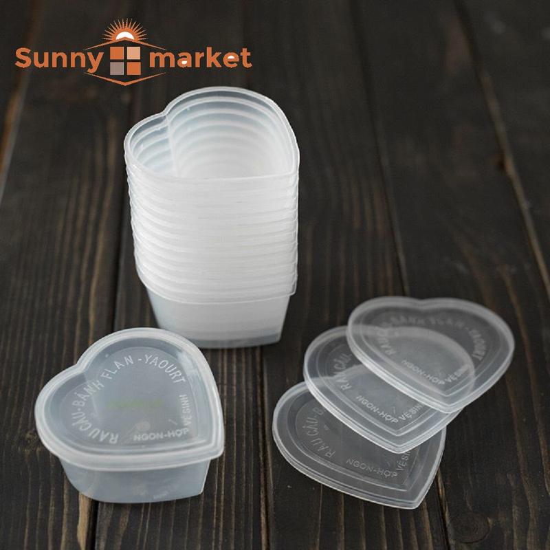 Combo 20 Hộp Làm Bánh Flan, caramen hình tim hiệu Vĩnh Trường