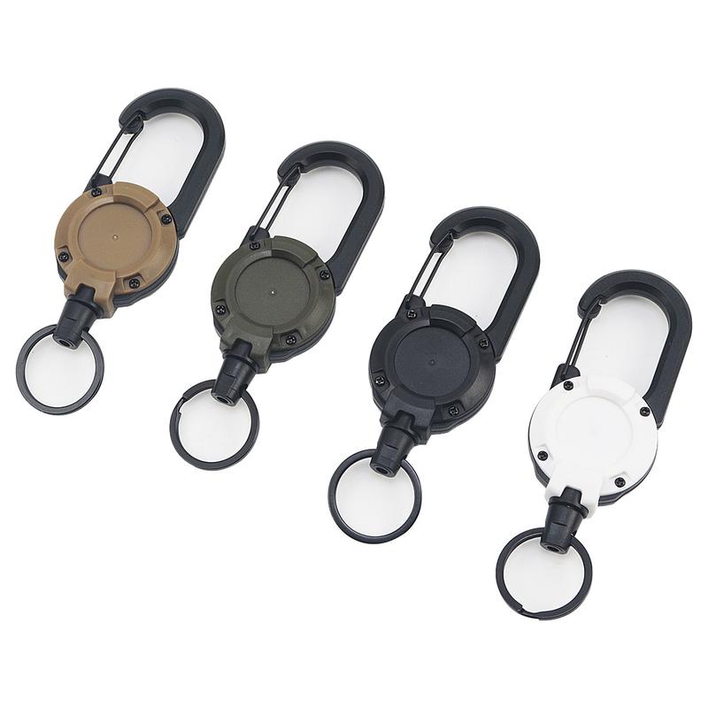 Outdoor camping retractable buckle steel wire rope multifunctional anti ...