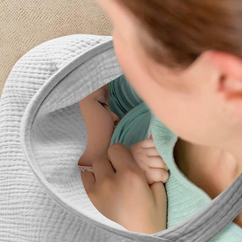 Product Introduction of 75x95cm Cotton Nursing Covers Breathable Baby Mother Feeding Breastfeeding Covers Adjustable Privacy Apron Lactation Cloth Cover 4