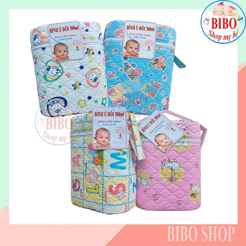 Bình Ủ Sữa Đôi / Ủ đơn loại 3 lớp cổ cao 300 ML Cho Bé - Túi giữ nhiệt bình ủ nóng lạnh ủ được 2 bình đơn