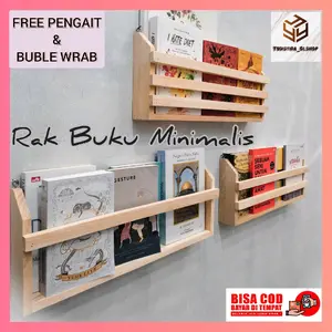 Rak Buku Kayu Gantung Rak Majalah Rak Novel Rak Komix Rak kait Rak Foto Tempat Qur'an Iqra Juz'ama Rak Serbaguna Dekorasi Dinding Aesthetic Minimalis Paku