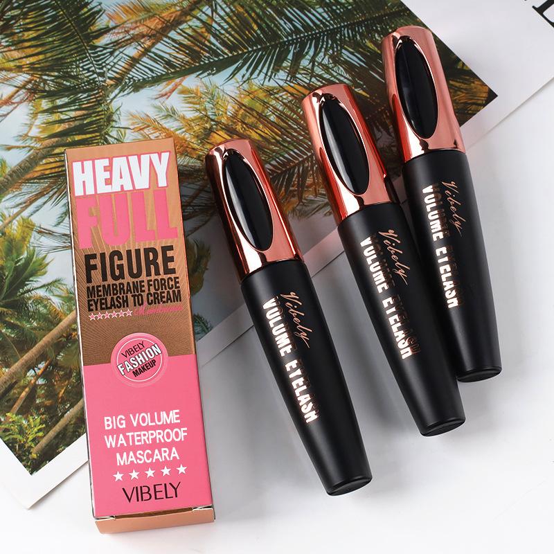 Mascara Làm Phồng Và Uốn Cong, 4D, VIBELY, Màu Đen, Không Thấm Nước, Chống Nhòe, Làm Dài, Xuất Khẩu, Xuyên Biên Giới 4