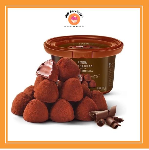 Socola Nama Hình Nấm 408g - Hộp 80 Viên Socola Đen - Snack, Thức Ăn