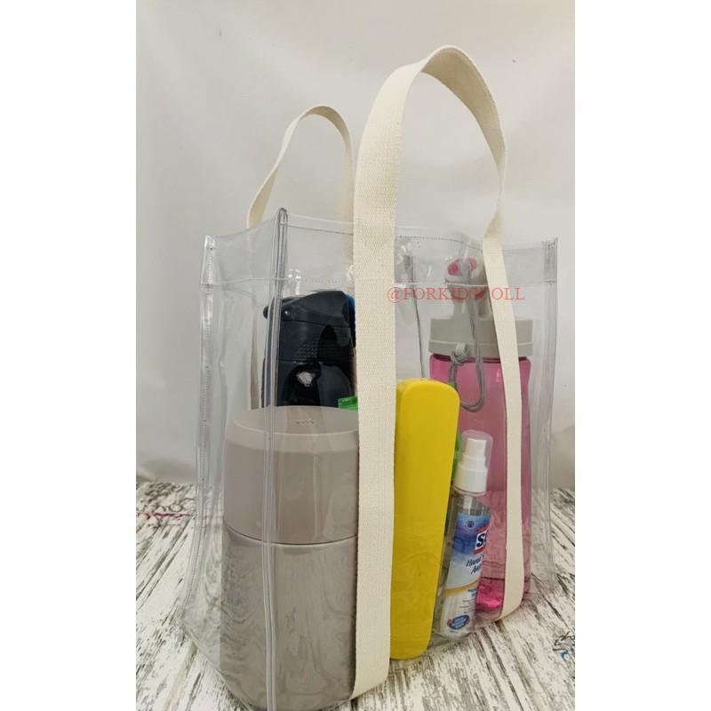 Tas Tote Bekal Mika PVC Elastis Lunch Bag Hampers Gift 27x30x15 3