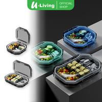 Gambar U-Living Kotak Obat Mini Kedap Udara Transparant Portable Medicine Travel Box Kotak Penyimpanan Obat Harian DSO005 - Small - Black dari U-Living Indonesia Kota Bekasi 1 Tokopedia